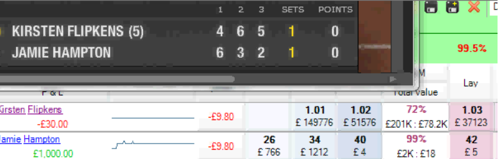 Флипкенс против Хэмптон (Flipkens vs Hampton)