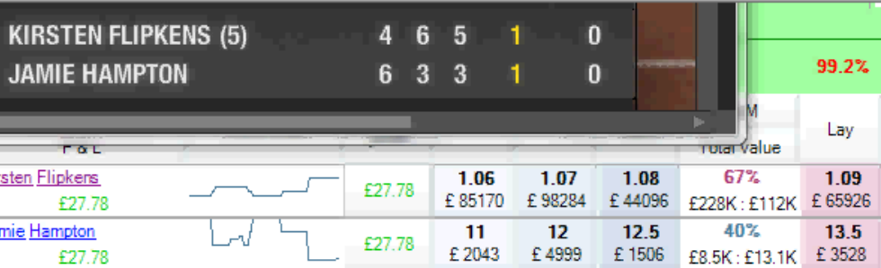 Флипкенс против Хэмптон (Flipkens vs Hampton)